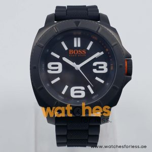 Hugo Boss Men’s Quartz Black Silicone Strap Black Dial 50mm Watch 1513106/1 UAE DUBAI AJMAN SHARJAH ABU DHABI RAS AL KHAIMA UMM UL QUWAIN ALAIN FUJAIRAH