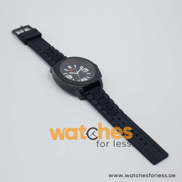 Hugo Boss Men’s Quartz Black Silicone Strap Black Dial 50mm Watch 1513106/1