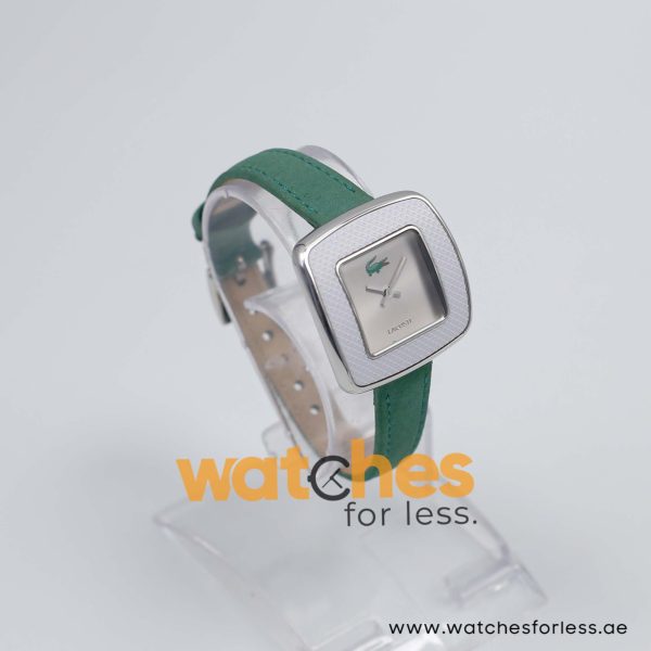 Lacoste Women’s Quartz Green Leather Strap Silver Sunray Dial 32mm Watch 2000638/2