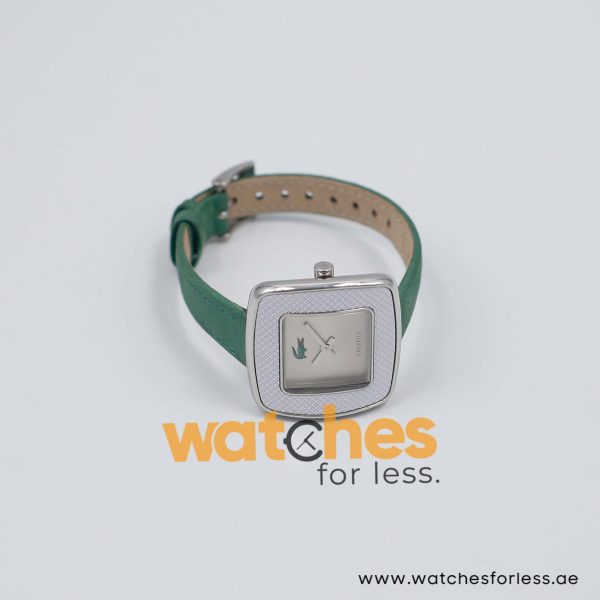 Lacoste Women’s Quartz Green Leather Strap Silver Sunray Dial 32mm Watch 2000638/2 UAE DUBAI AJMAN SHARJAH ABU DHABI RAS AL KHAIMA UMM UL QUWAIN ALAIN FUJAIRAH