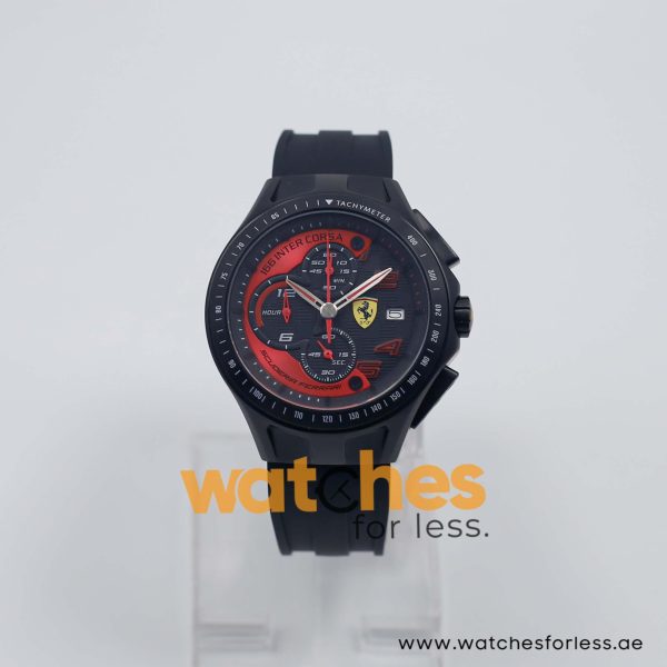 Ferrari Men’s Quartz Black Silicone Strap Black Dial 45mm Watch 0830077 UAE DUBAI AJMAN SHARJAH ABU DHABI RAS AL KHAIMA UMM UL QUWAIN ALAIN FUJAIRAH