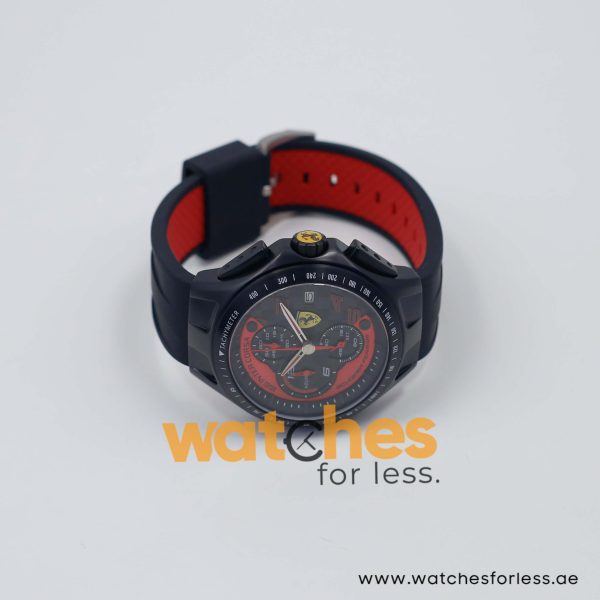 Ferrari Men’s Quartz Black Silicone Strap Black Dial 45mm Watch 0830077 UAE DUBAI AJMAN SHARJAH ABU DHABI RAS AL KHAIMA UMM UL QUWAIN ALAIN FUJAIRAH