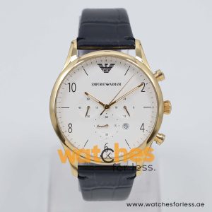 Emporio Armani Men’s Quartz Black Leather Strap White Dial 43mm Watch AR1892/1 UAE DUBAI AJMAN SHARJAH ABU DHABI RAS AL KHAIMA UMM UL QUWAIN ALAIN FUJAIRAH