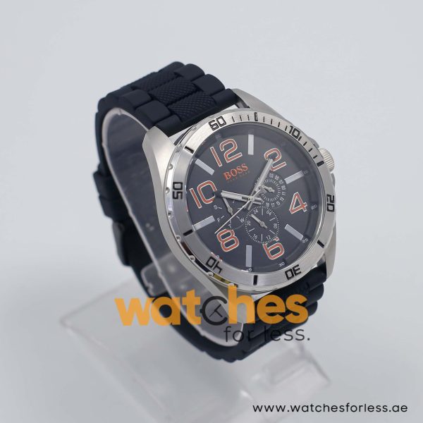 Hugo Boss Men’s Quartz Black Silicone Strap Black Dial 49mm Watch 1512943/1