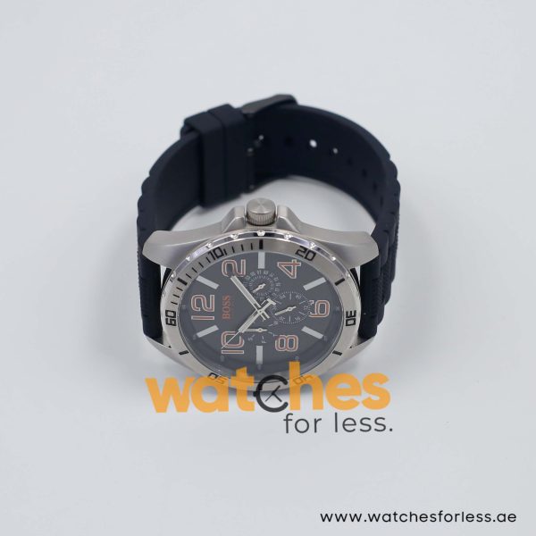 Hugo Boss Men’s Quartz Black Silicone Strap Black Dial 49mm Watch 1512943/1