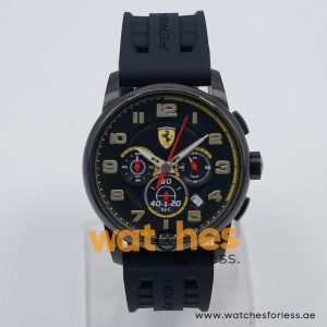 Ferrari Men’s Quartz Black Silicone Strap Black Dial 44mm Watch 830061 UAE DUBAI AJMAN SHARJAH ABU DHABI RAS AL KHAIMA UMM UL QUWAIN ALAIN FUJAIRAH