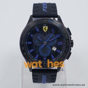 Ferrari Men’s Quartz Black Silicone Strap Black Dial 49mm Watch 0830256