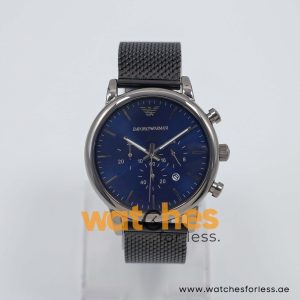 Emporio Armani Men’s Quartz Black Stainless Steel Blue Dial 46mm Watch AR1979/1 UAE DUBAI AJMAN SHARJAH ABU DHABI RAS AL KHAIMA UMM UL QUWAIN ALAIN FUJAIRAH