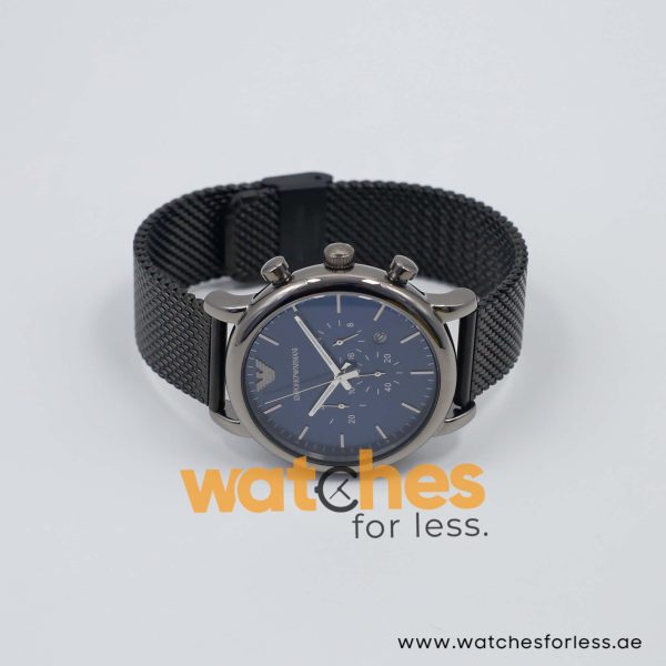 Emporio Armani Men’s Quartz Black Stainless Steel Blue Dial 46mm Watch AR1979/1 UAE DUBAI AJMAN SHARJAH ABU DHABI RAS AL KHAIMA UMM UL QUWAIN ALAIN FUJAIRAH