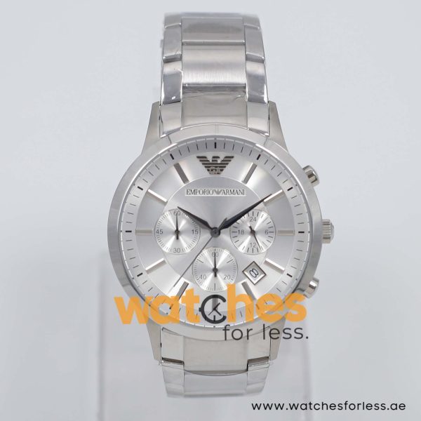 Emporio Armani Men’s Quartz Silver Stainless Steel Silver Dial 43mm Watch AR2458/1 UAE DUBAI AJMAN SHARJAH ABU DHABI RAS AL KHAIMA UMM UL QUWAIN ALAIN FUJAIRAH