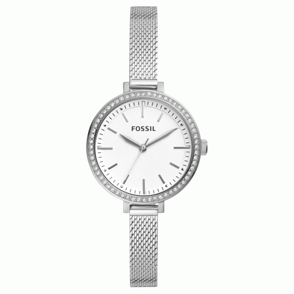 Fossil Women’s Quartz Silver Stainless Steel Silver Dial 32mm Watch BQ3455 (Without Tag)