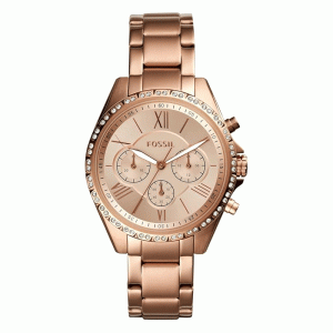 Fossil Women’s Quartz Rose Gold Stainless Steel Rose Gold Dial 40mm Watch BQ3377 (Without Tag)