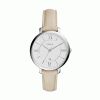 Fossil Women’s Quartz Beige Leather Strap White Dial 36mm Watch ES3793 (Without Tag)