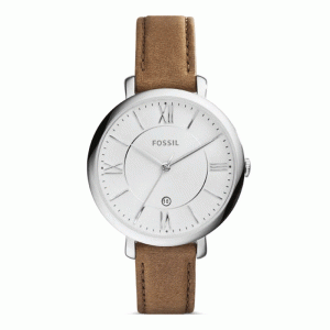 Fossil Women’s Quartz Brown Leather Strap White Dial 36mm Watch ES3708 (Without Tag)