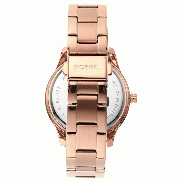 Fossil Women’s Quartz Rose Gold Stainless Steel Brown Dial 37mm Watch ES5109 (Without Tag)