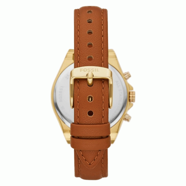 Fossil Women’s Quartz Brown Leather Strap Silver Dial 36mm Watch BQ3851 (Without Tag)