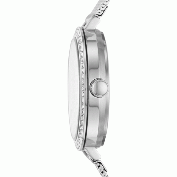 Fossil Women’s Quartz Silver Stainless Steel Silver Dial 32mm Watch BQ3455 (Without Tag)