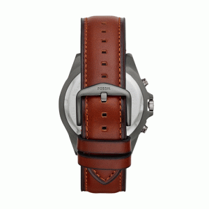 Fossil Men’s Quartz Brown Leather Strap Grey Dial 44mm Watch FS5770 (Without Tag)