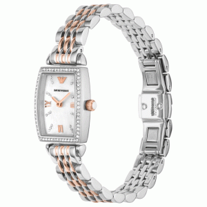 Emporio Armani Women’s Quartz Two Tone Stainless Steel White Dial 26mm Watch AR11519