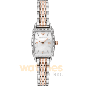 Emporio Armani Women’s Quartz Two Tone Stainless Steel White Dial 26mm Watch AR11519