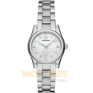 Emporio Armani Women’s Quartz Silver Stainless Steel Mother Of Pearl Dial 32mm Watch AR11557
