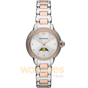 Emporio Armani Women’s Quartz Two Tone Stainless Steel Silver Dial 32mm Watch AR11567