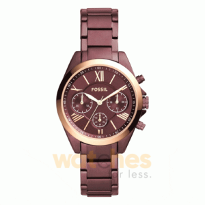 Fossil Women’s Quartz Wine Stainless Steel Wine Dial 36mm Watch BQ3281 (Without Tag)