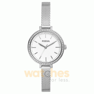Fossil Women’s Quartz Silver Stainless Steel Silver Dial 32mm Watch BQ3455 (Without Tag)