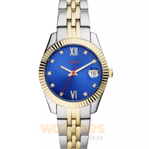 Fossil Women’s Quartz Two-tone Stainless Steel Blue Dial 32mm Watch ES4899 (Without Tag)