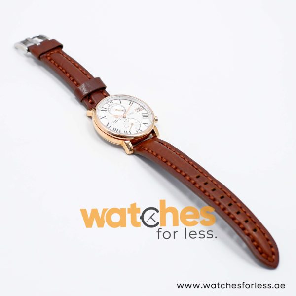 Titus Men’s Automatic Dark Brown Leather Strap White Dial 41mm Watch T2436993 UAE DUBAI AJMAN SHARJAH ABU DHABI RAS AL KHAIMA UMM UL QUWAIN ALAIN FUJAIRAH