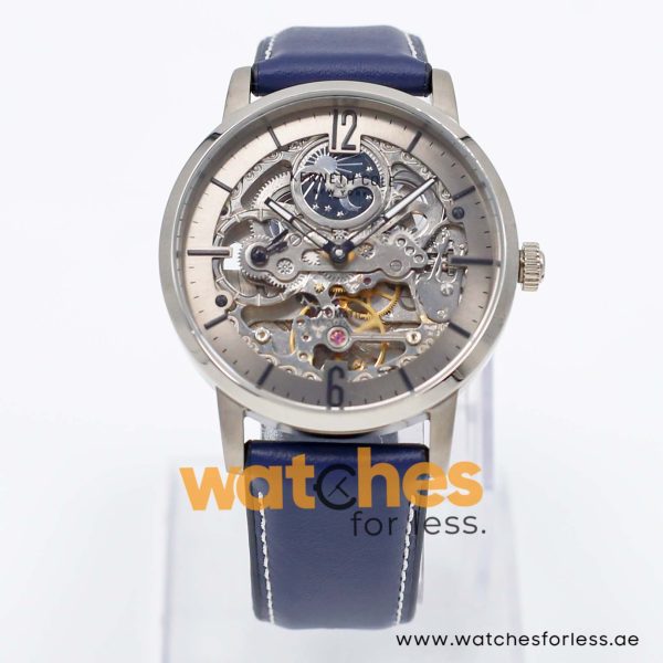 Kenneth Cole Men’s Automatic Navy Blue Hybrid Strap Silver Sunray Skeleton Dial 43mm Watch KC6888J/5 UAE DUBAI AJMAN SHARJAH ABU DHABI RAS AL KHAIMA UMM UL QUWAIN ALAIN FUJAIRAH