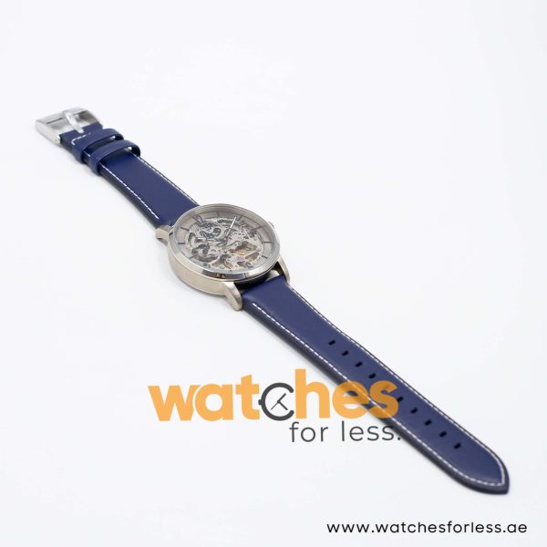 Kenneth Cole Men’s Automatic Navy Blue Hybrid Strap Silver Sunray Skeleton Dial 43mm Watch KC6888J/5 UAE DUBAI AJMAN SHARJAH ABU DHABI RAS AL KHAIMA UMM UL QUWAIN ALAIN FUJAIRAH