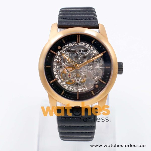 Kenneth Cole Men’s Automatic Black Leather Strap Black Skeleton Dial 44mm Watch 10030789 UAE DUBAI AJMAN SHARJAH ABU DHABI RAS AL KHAIMA UMM UL QUWAIN ALAIN FUJAIRAH