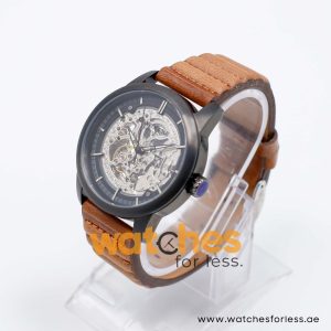 Kenneth Cole Men’s Automatic Brown Leather Strap Black Skeleton Dial 44mm Watch KC10030791/2 UAE DUBAI AJMAN SHARJAH ABU DHABI RAS AL KHAIMA UMM UL QUWAIN ALAIN FUJAIRAH