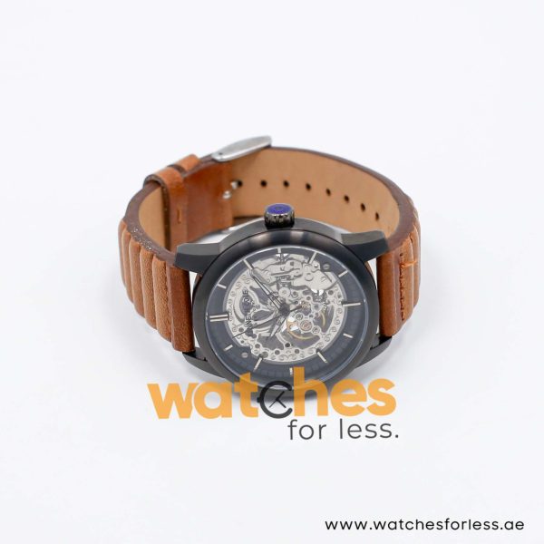 Kenneth Cole Men’s Automatic Brown Leather Strap Black Skeleton Dial 44mm Watch KC10030791/2 UAE DUBAI AJMAN SHARJAH ABU DHABI RAS AL KHAIMA UMM UL QUWAIN ALAIN FUJAIRAH