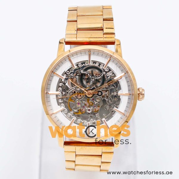 Kenneth Cole Men’s Automatic Rose Gold Stainless Steel White Skeleton Dial 42mm Watch KC50683006 UAE DUBAI AJMAN SHARJAH ABU DHABI RAS AL KHAIMA UMM UL QUWAIN ALAIN FUJAIRAH