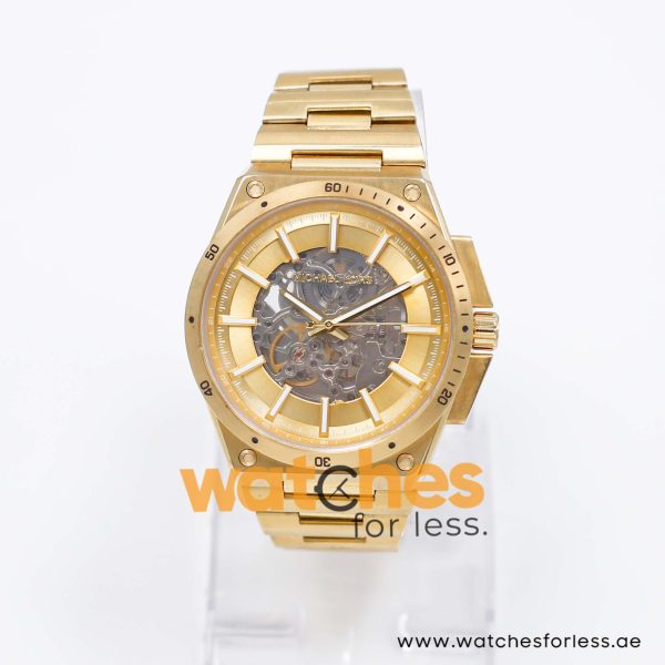 Michael Kors Men’s Automatic Gold Stainless Steel Gold Dial 44mm Watch MK9027 UAE DUBAI AJMAN SHARJAH ABU DHABI RAS AL KHAIMA UMM UL QUWAIN ALAIN FUJAIRAH