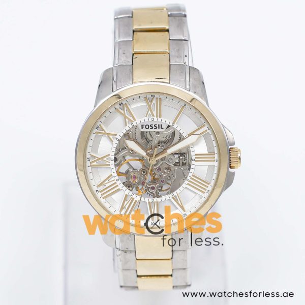 Fossil Men’s Automatic Two Tone Stainless Steel Silver Sunray Dial 40mm Watch ME3112 UAE DUBAI AJMAN SHARJAH ABU DHABI RAS AL KHAIMA UMM UL QUWAIN ALAIN FUJAIRAH