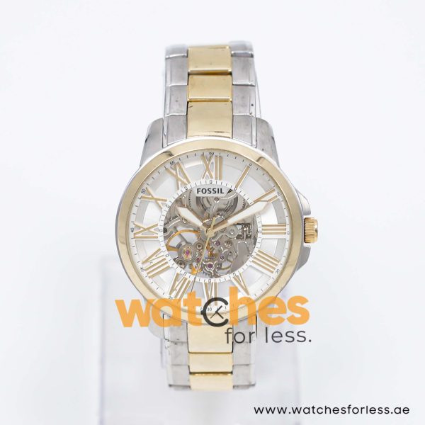 Fossil Men’s Automatic Two Tone Stainless Steel Silver Sunray Dial 40mm Watch ME3112 UAE DUBAI AJMAN SHARJAH ABU DHABI RAS AL KHAIMA UMM UL QUWAIN ALAIN FUJAIRAH