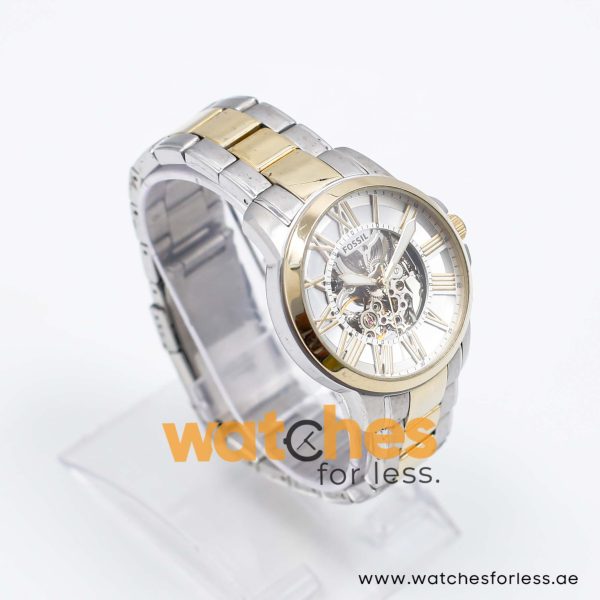 Fossil Men’s Automatic Two Tone Stainless Steel Silver Sunray Dial 40mm Watch ME3112 UAE DUBAI AJMAN SHARJAH ABU DHABI RAS AL KHAIMA UMM UL QUWAIN ALAIN FUJAIRAH