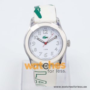 Lacoste Women’s Quartz White & Green Leather Strap White Dial 38mm Watch 2000518