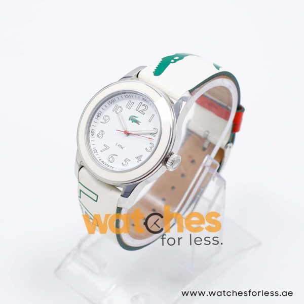 Lacoste Women’s Quartz White & Green Leather Strap White Dial 38mm Watch 2000518