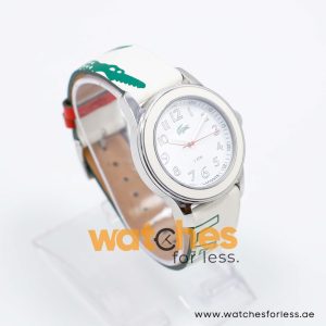 Lacoste Women’s Quartz White & Green Leather Strap White Dial 38mm Watch 2000518