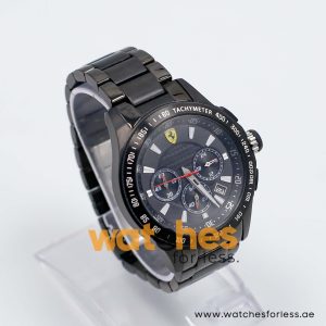 Ferrari Men’s Quartz Black Stainless Steel Black Dial 44mm Watch 0830046/1