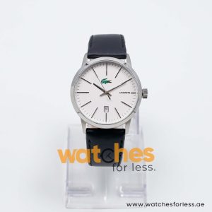 Lacoste Men’s Quartz Black Leather Strap White Dial 40mm Watch 2010466