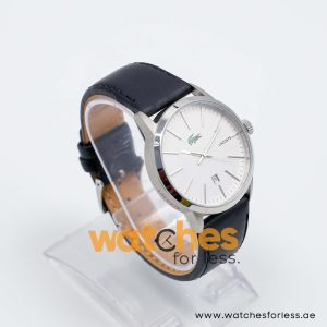 Lacoste Men’s Quartz Black Leather Strap White Dial 40mm Watch 2010466