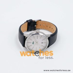 Lacoste Men’s Quartz Black Leather Strap White Dial 40mm Watch 2010466