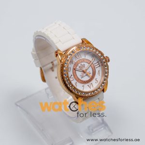 Juicy Couture Women’s Quartz White Silicone Strap White Dial 38mm Watch 1900792