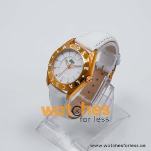 Lacoste Women’s Quartz White Leather Strap White Mother Of Pearl Dial 38mm Watch 2000534/1