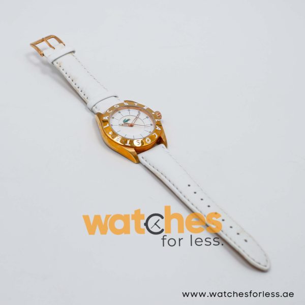 Lacoste Women’s Quartz White Leather Strap White Mother Of Pearl Dial 38mm Watch 2000534/1